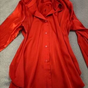 Elegant Red Women's Top